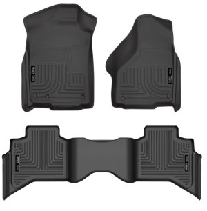 Ram Ram 1500 Floor Liners - Front + Rear - Husky Liners - WeatherBeater - Black - `10-`12